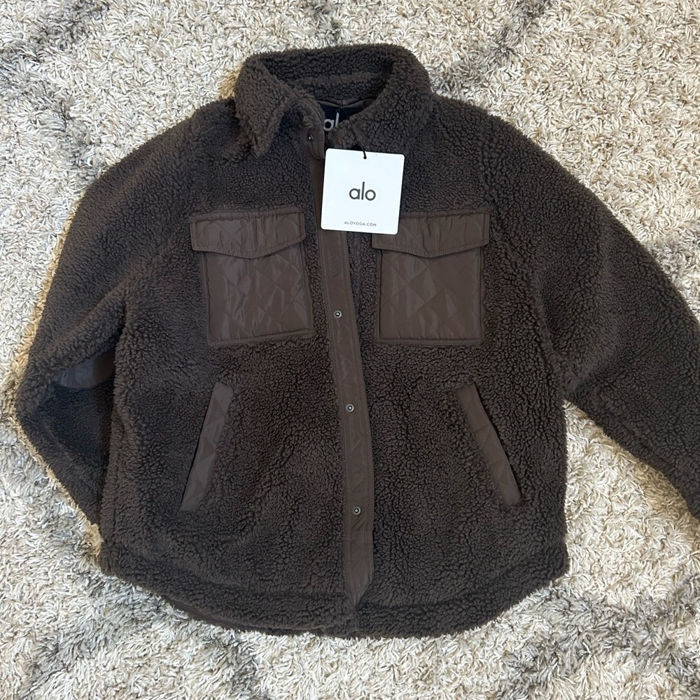 NWT Alo Brown Sherpa Jacket